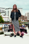 Vestido de punto con apertura lateral en escala de grises de la nueva colección de otoño/invierno 2016 de Primark