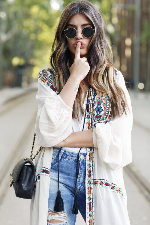 Aida Domenech 'Dulceida' con un look de bohemio