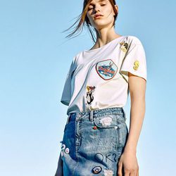 Falda recta de la colección denim de Pull&Bear otoño/invierno 2016/2017