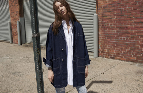Chaqueta vaquera larga de la nueva colección otoño/invierno 2016/2017 de Mango