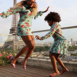 Beyoncé y Blue Ivy vestidas de Gucci