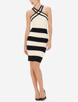 Vestido blanco y negro de Eva Longoria para The Limited