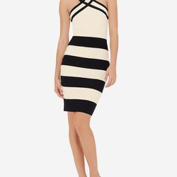 Vestido blanco y negro de Eva Longoria para The Limited