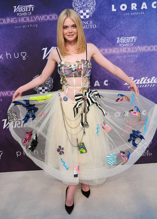 Elle Fanning en una fiesta de la revista Variety