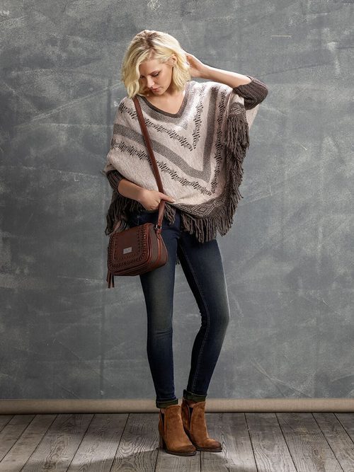 Poncho étnico de Salsa otoño/invierno 2016/2017