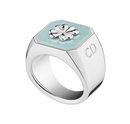 Anillo plateado con un trébol de la colección de Dior 'Lucky Dior'