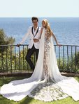 Jon Kortajarena y Romee Strijd en la campaña 2017 de Pronovias