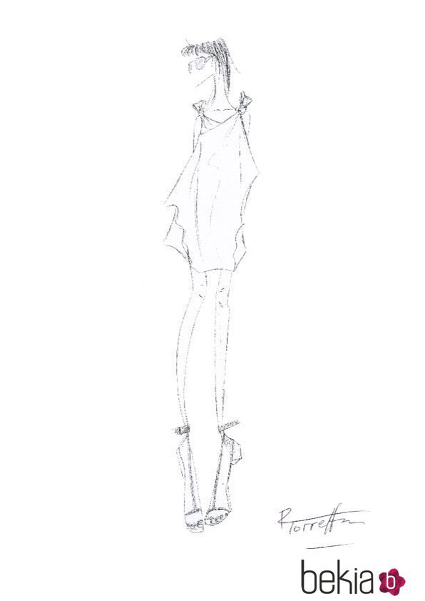 Boceto de la colección primavera/verano 2017 de Roberto Torretta