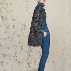 Nieves Álvarez con un total look azul de Trucco otoño/invierno 2016/2017