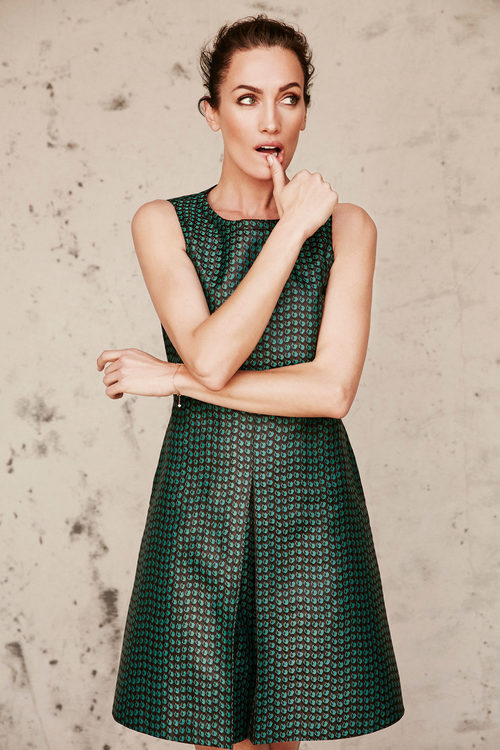 Nieves Álvarez con un vestido de Trucco otoño/invierno 2016/2017