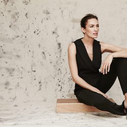 Nieves Álvarez con un mono negro de Trucco otoño/invierno 2016/2017