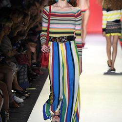 Pantalones geométricos de Desigual primavera/verano 2017 en la Semana de la Moda de Nueva York