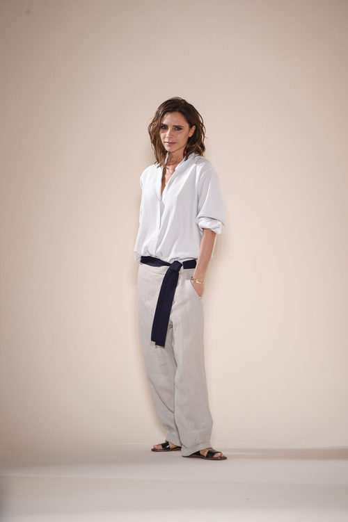 Victoria Beckham presentando su colección primavera/verano 2017 en Nueva York Fashion Week