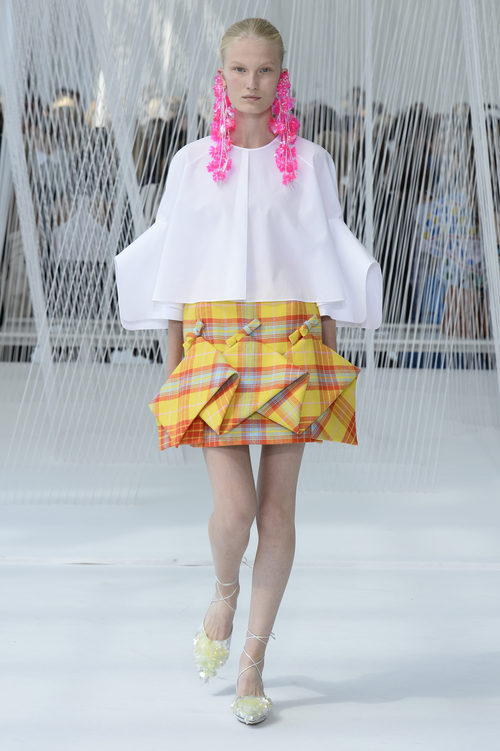 Falda de cuadros de Delpozo primavera/verano 2017 en la Semana de la Moda de Nueva York