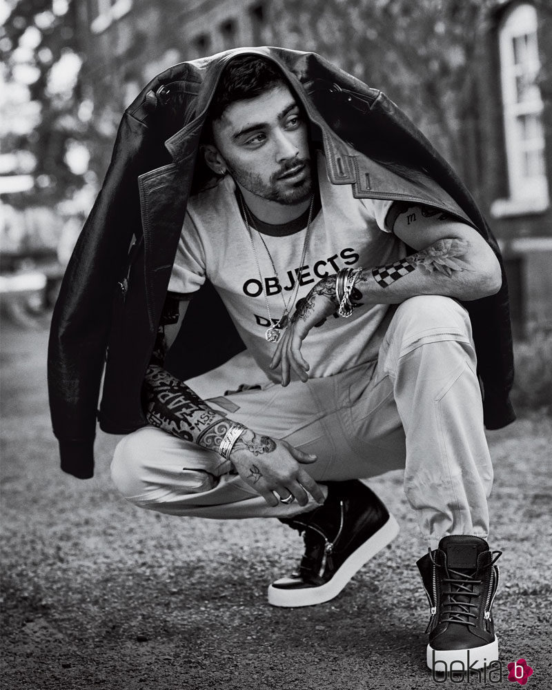 Zayn Malik con unas zapatillas diseñadas por él para Giuseppe Zanotti