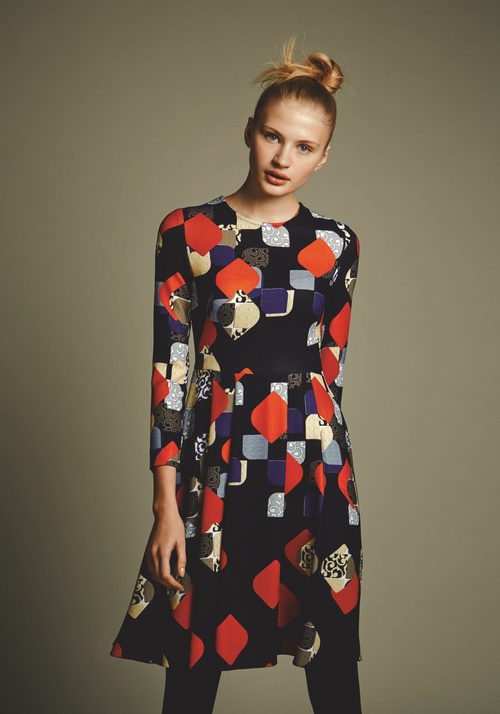 Vestido de estampado geométrico de Dolores Promesas otoño/invierno 2016/2017