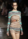 Vestido corto estampado de punto de Missoni colección primavera/verano 2017 en Milán Fashion Week