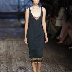 Vestido largo negro de Missoni colección primavera/verano 2017 en Milán Fashion Week