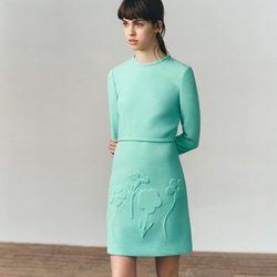 Vestido en color aguamarina de Victoria Beckham colección otoño/invierno 2016/2017