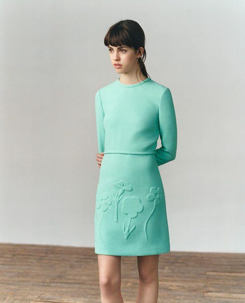 Vestido en color aguamarina de Victoria Beckham colección otoño/invierno 2016/2017