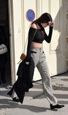 Kendall Jenner: Suit + crop top