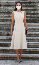 La Reina Letizia recupera el vestido de Pedro del Hierro que tanto gustó en 2019